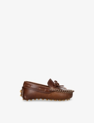 ELEPHANTITO: Kids' Driver Leather Loafers