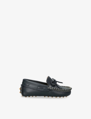 ELEPHANTITO: Kids' Driver Leather Loafers