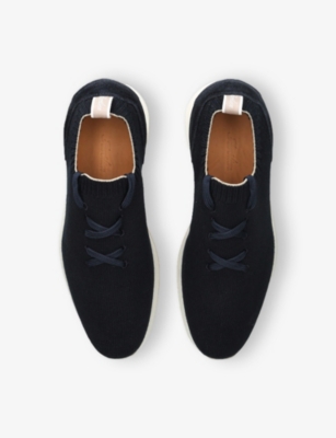 AURELIEN: Active Knitted And Suede Low-Top Trainers