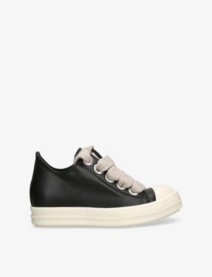 RICK OWENS: Jumbolace Low Leather Low-Top Trainers