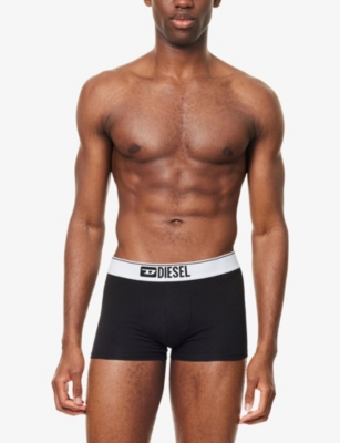 DIESEL: Damien Branded-Waistband Pack of Three Stretch-Cotton Boxers