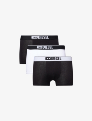 Diesel Mens Multi Damien Branded-waistband Pack Of Three Stretch-cotton Boxers In Multi