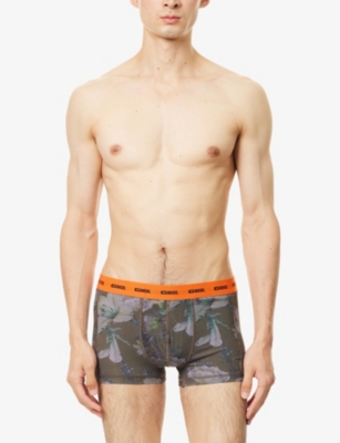 DIESEL: Damien Branded-Waistband Pack of Three Stretch-Cotton Boxers