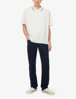 7 FOR ALL MANKIND: Regular-Fit Straight-Leg Stretch-Cotton Blend Trousers
