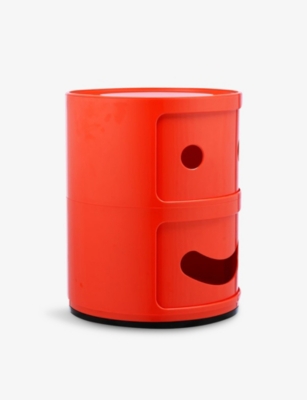 Kartell Red Componibili Smile Drawers In Red