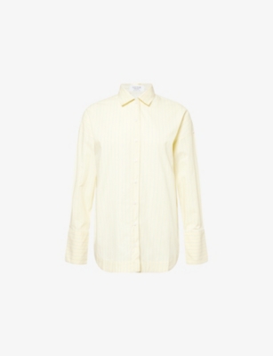 Lounge Underwear Womens  Stripe Oversized Cotton Shirt