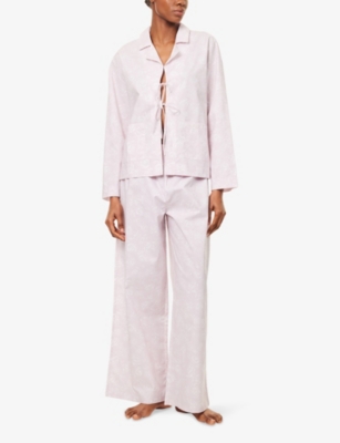 LOUNGE UNDERWEAR: Floral-Print Cotton Pyjama Bottoms