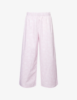 LOUNGE UNDERWEAR: Floral-Print Cotton Pyjama Bottoms