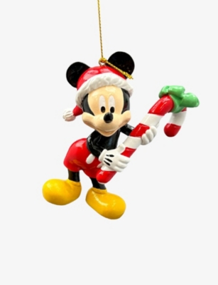 DISNEY: Disney 3D Mickey Mouse Candy Cane Resin Christmas Decoration 6cm