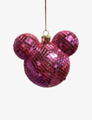 DISNEY: Mickey & Friends Disco Plastic Christmas Bauble 8.5cm