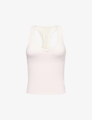 WE ARE TALA: DayFlex Built-In Support V-Neck Racer Stretch-Woven Vest Top