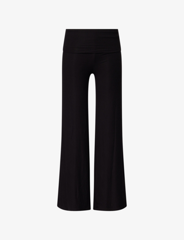 365 Sculpting Roll-Waist Flared-Leg Stretch-Jersey Trousers