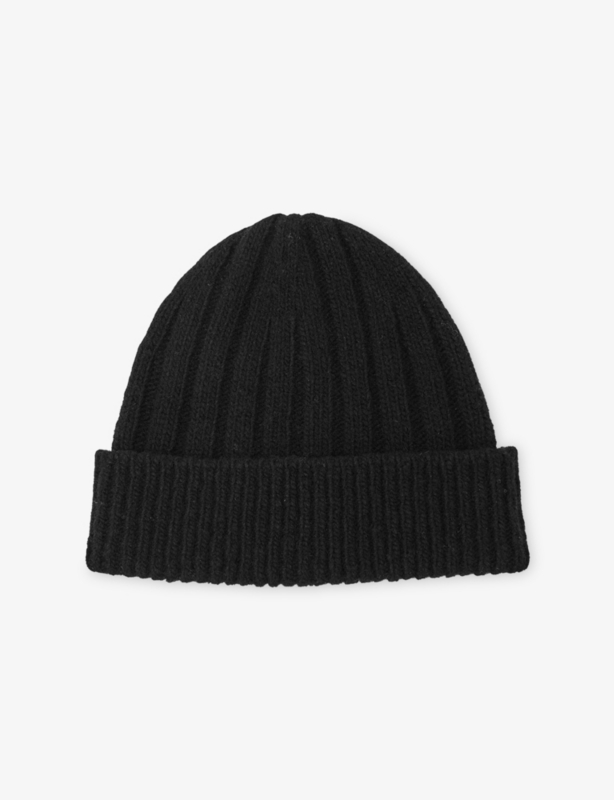 Ribbed Wool-Blend Beanie
