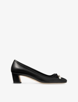 JIMMY CHOO: Elme 45 Leather Heeled Pumps