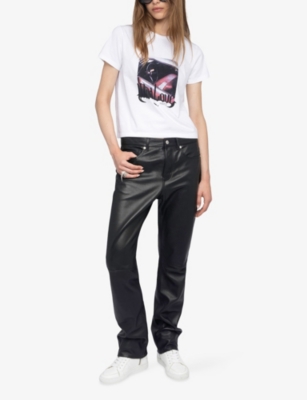 Zadig & Voltaire Womens White Alys Graphic-print Cotton-jersey T-shirt In White