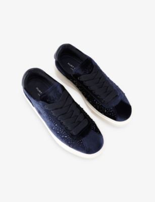 KURT GEIGER LONDON: Albion Retro Velvet Trainers