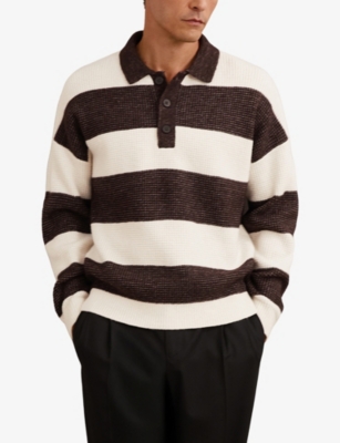 REISS: Horice Striped Knitted Jumper