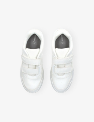 Geox White Kids' Rann-e Boy Woven Low-top Trainers Eur 37 / 4 Uk In White