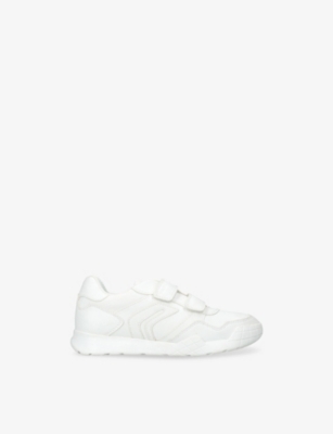 Geox White Kids' Rann-e Boy Woven Low-top Trainers Eur 37 / 4 Uk
