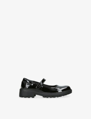 Geox Black Kids' Casey Girl Patent Shoes Eur 31 / 12.5 Uk