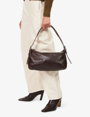 LEMAIRE: Belted Baguette Leather Shoulder Bag