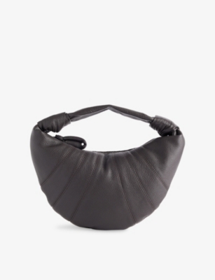 Lemaire Womens Dark Chocolate Mini Fortune Croissant Leather Shoulder Bag In Brown