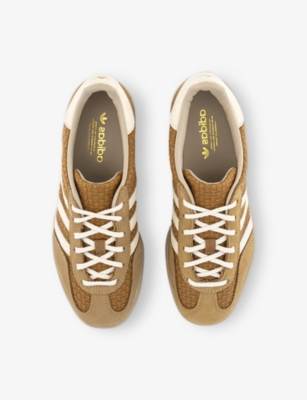 ADIDAS: Gazelle Indoor Textured Woven and Suede Low-Top Trainers