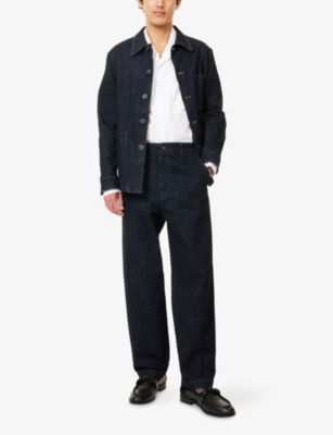 Barena Venezia Mens Navy Canasta Straight-leg Denim Trousers In Multi