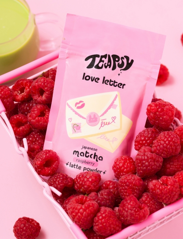 Love Letter Japanese Matcha Raspberry Latte Powder 40g