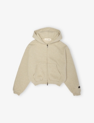 FEAR OF GOD ESSENTIALS: Logo-Print Long-Sleeve Cotton-Jersey Hoody 2-12 Years