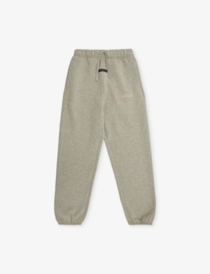 Essentials Concrete Heather Classic Straight-leg Cotton-blend Jogging Bottoms 2-12 In Neutral