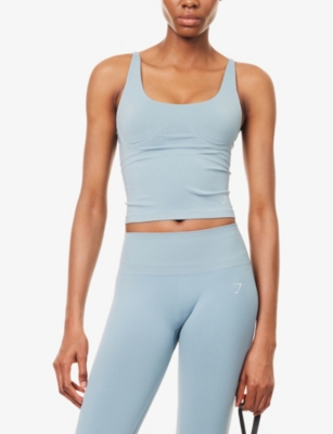 Gymshark Womens Rest Blue Soft Sculpt Tank Top