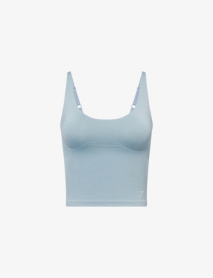 Gymshark Womens Rest Blue Soft Sculpt Tank Top
