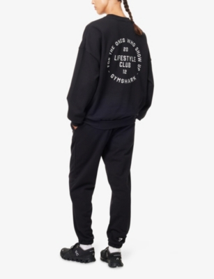 GYMSHARK: Lifestyle Club Graphic-Print Cotton-Jersey Sweatshirt