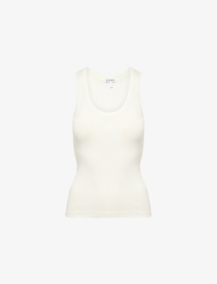 LOEWE: Anagram Sleeveless Silk Top