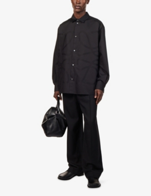 LOEWE: Anagram Long-Sleeve-Cotton Shirt
