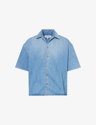 LOEWE: Anagram Relaxed-Fit Denim Shirt