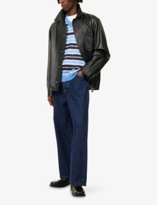 LOEWE: Relaxed-Fit Monogram Leather Overshirt