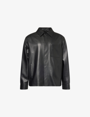 LOEWE: Relaxed-Fit Monogram Leather Overshirt