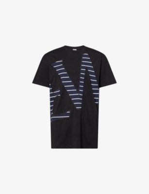 LOEWE: Striped-Patch Relaxed-Fit Cotton-Jersey T-Shirt