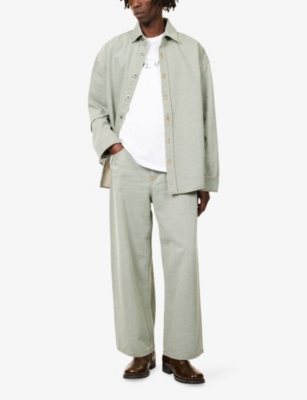 LOEWE: Curved-Hem Relaxed-Fit Denim Shirt