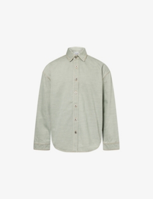 LOEWE: Curved-Hem Relaxed-Fit Denim Shirt