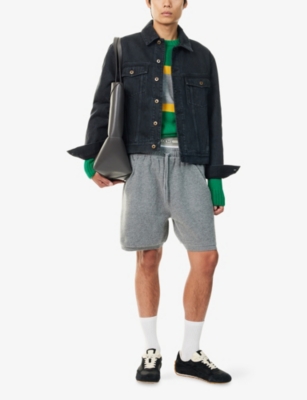 LOEWE: Branded-Waistband Drawstring Wool-Blend Shorts