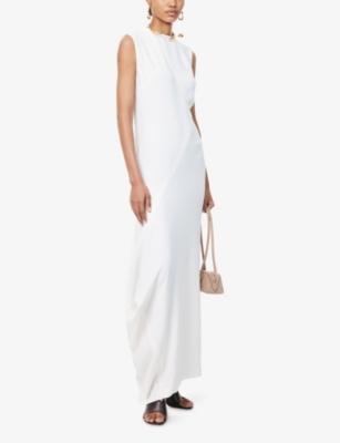 SAMAR NASRALDIN: Bodyless Sleeveless Woven Maxi Dress