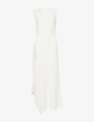 SAMAR NASRALDIN: Bodyless Sleeveless Woven Maxi Dress