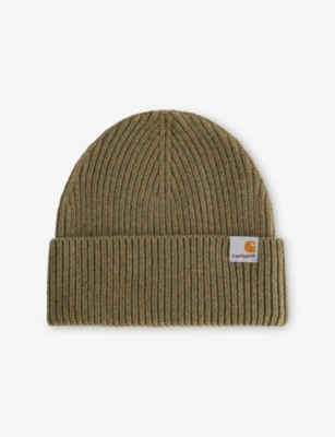 Carhartt Mens Brass Gabe Wool And Cashmere Beanie In Green