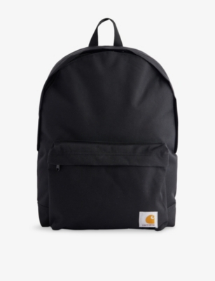 Carhartt Mens Black Jake Branded Canvas Backpack In Black