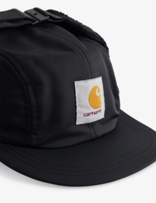 Carhartt Mens Black / Black Oltera Ear-flap Woven Cap In Black