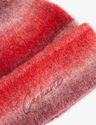Carhartt Mens Tony Stripe Pal/glsypink Tony Knitted Beanie In Red