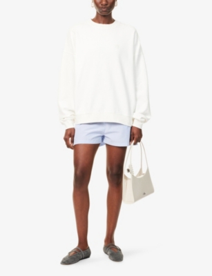 Anine Bing Womens Off White Miles Relaxed-fit Cotton-jersey Sweatshirt In White